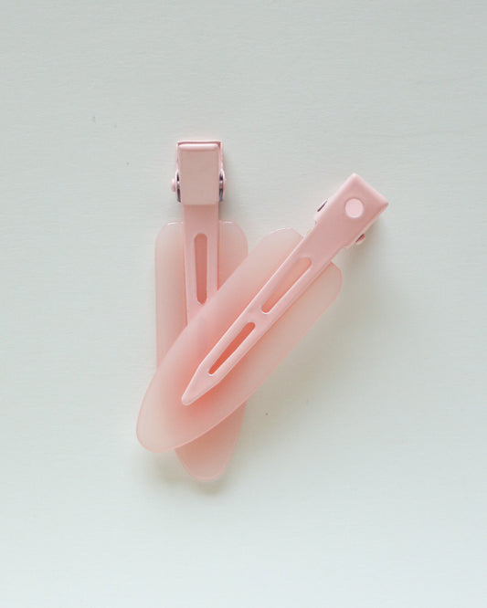 Pink Crease Free Hair Clip Set