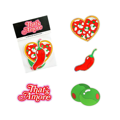 Pizza Heart Sticker