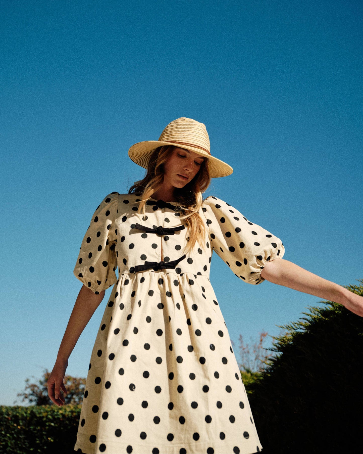 Polka Dot Babydoll Bow Dress