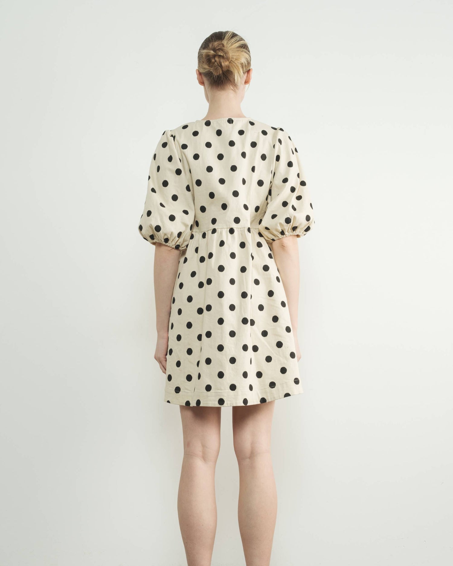 Polka Dot Babydoll Bow Dress