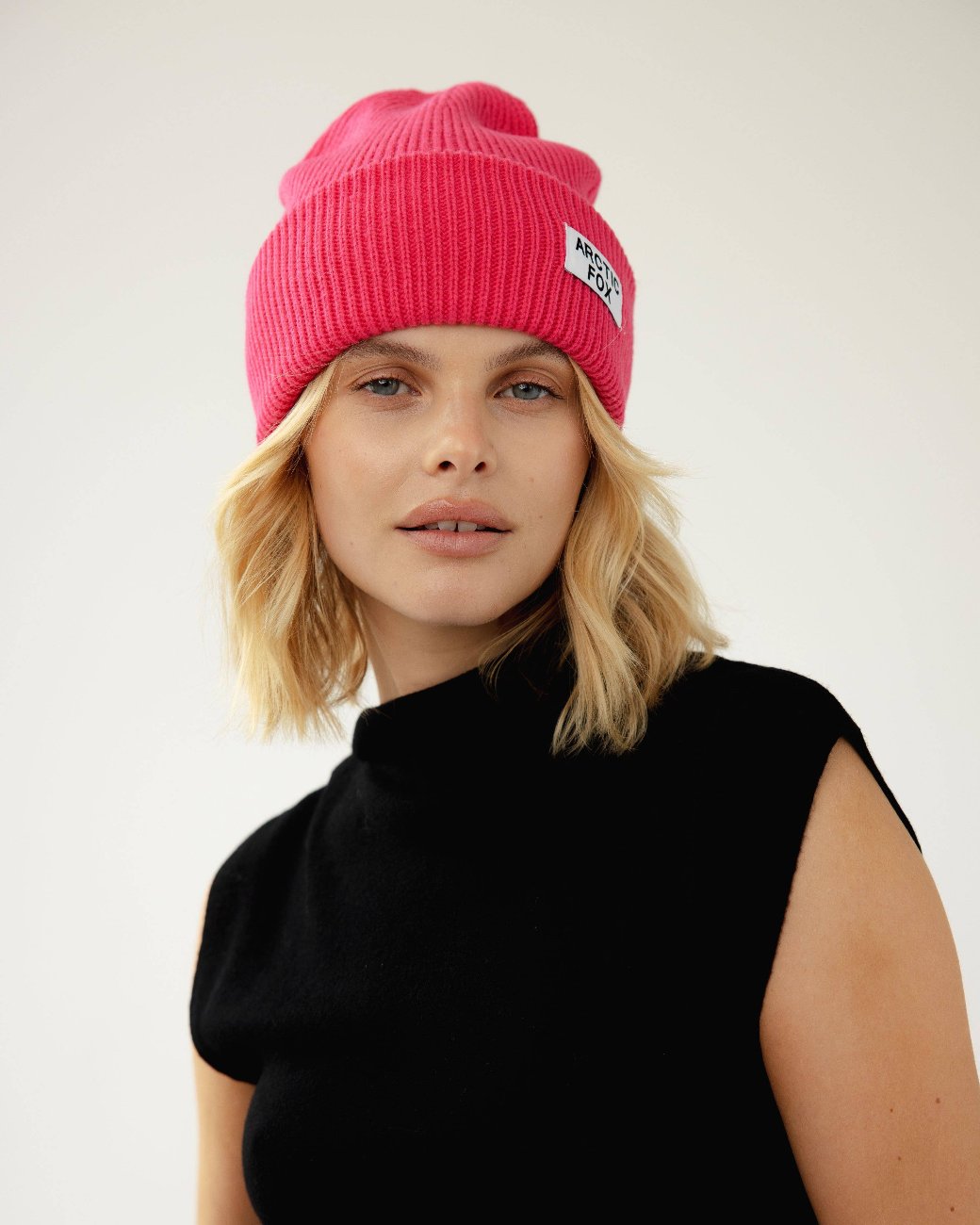 Barbie pink recycled beanie by Arctic Fox