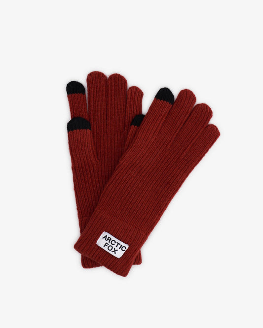 Recycled Bottle Gloves in Burgundy, artic fox and co. sustainable gloves