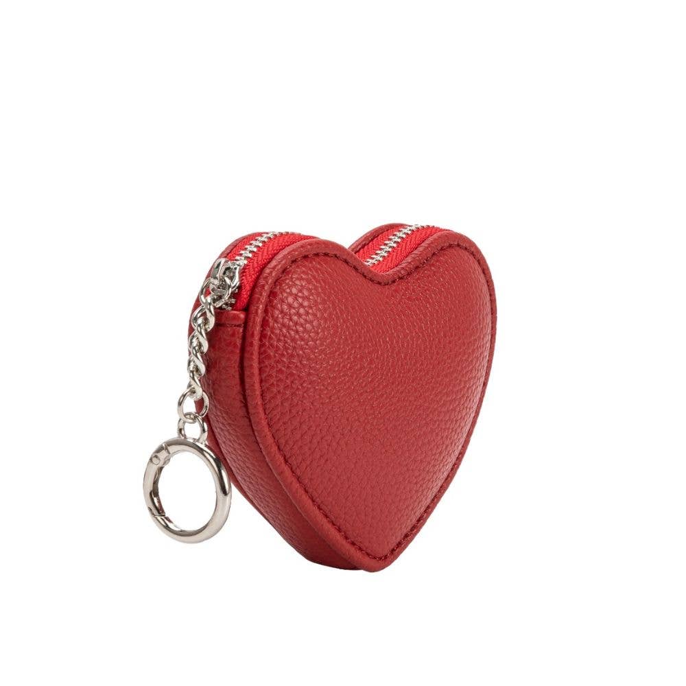 Red Heart Coin Pouch Bag Charm Melie Bianco