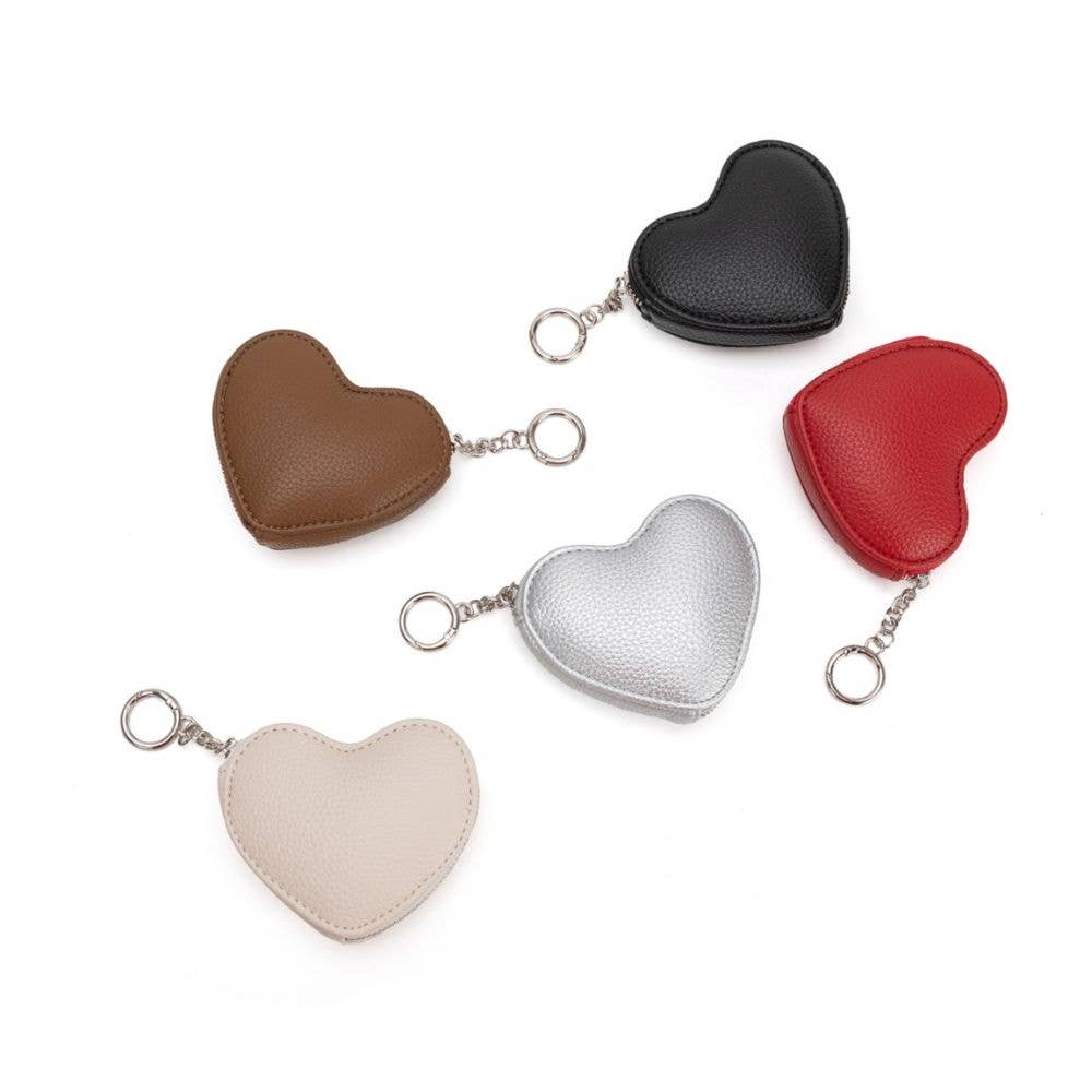 Red Heart Coin Pouch Bag Charm Melie Bianco
