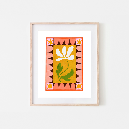 Scalloped Folkie Art Print