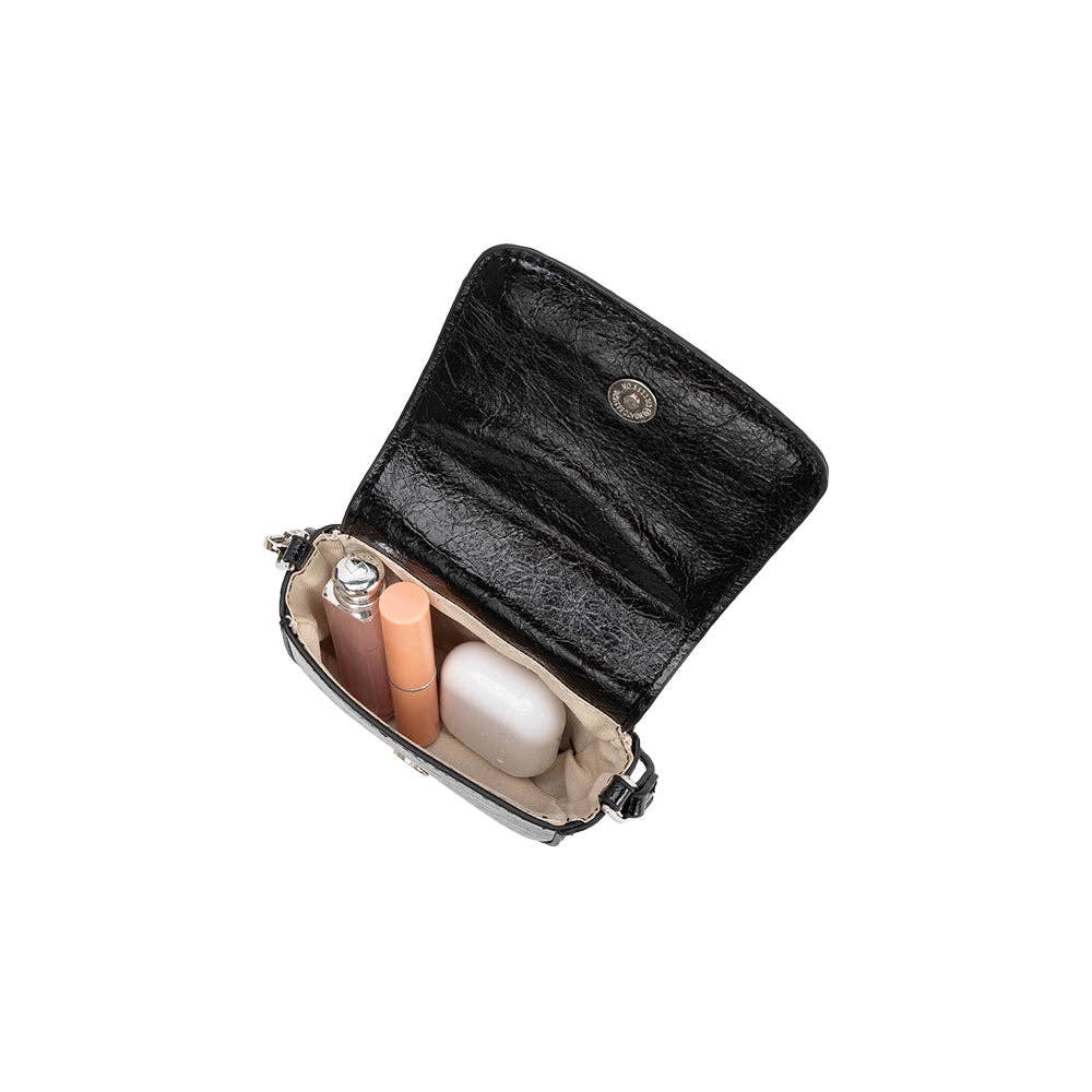 Sonnet Silver Mini Crossbody Bag Melie Bianco