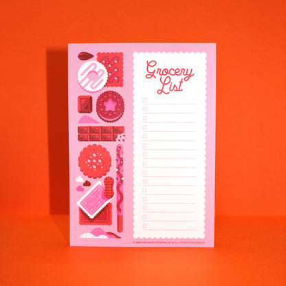 Sweet Tooth Grocery List Notepad NEw Heights Studio