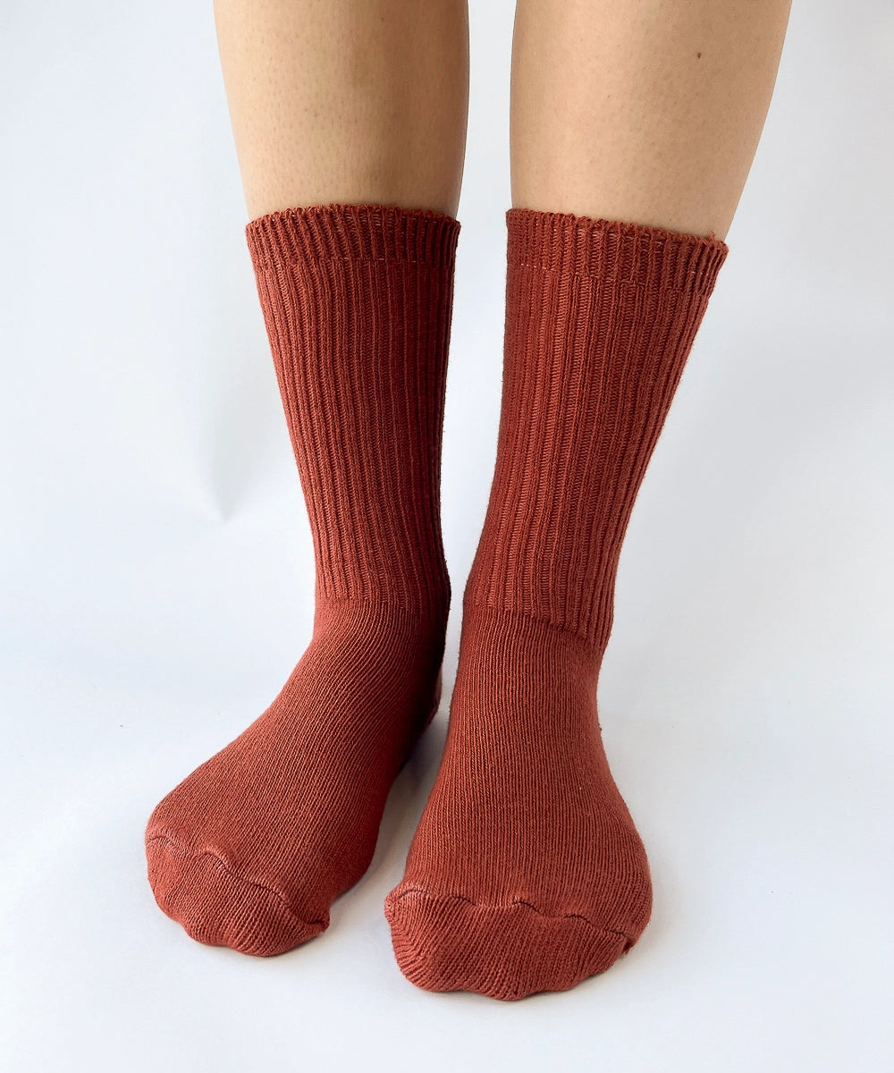 Terracotta Dyed Cotton Socks