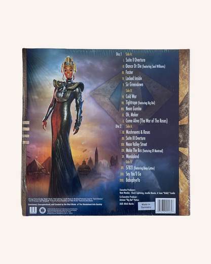 Back cover of a vinyl record with album art and tracklist on a white background. The ArchAndroid - Janelle Monae
