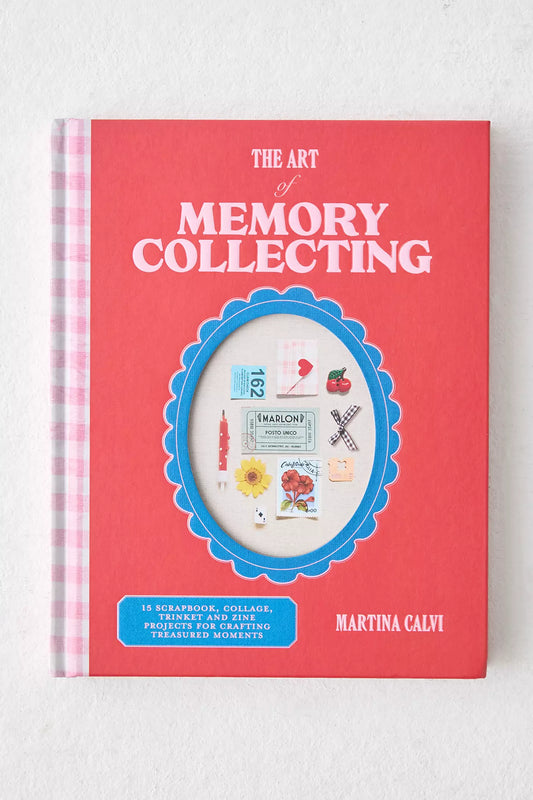 Book titled 'The Art of Memory Collecting' by Martina Calvi on a white background