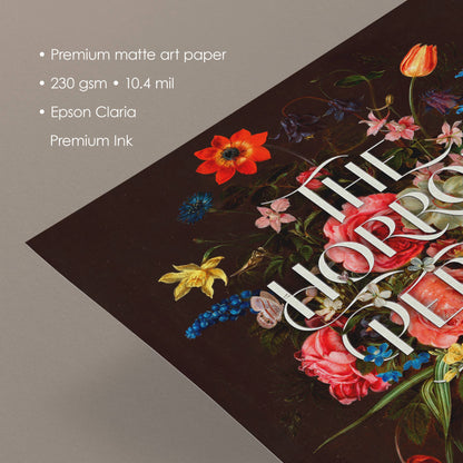 Floral design on premium matte art paper with Epson Claria ink