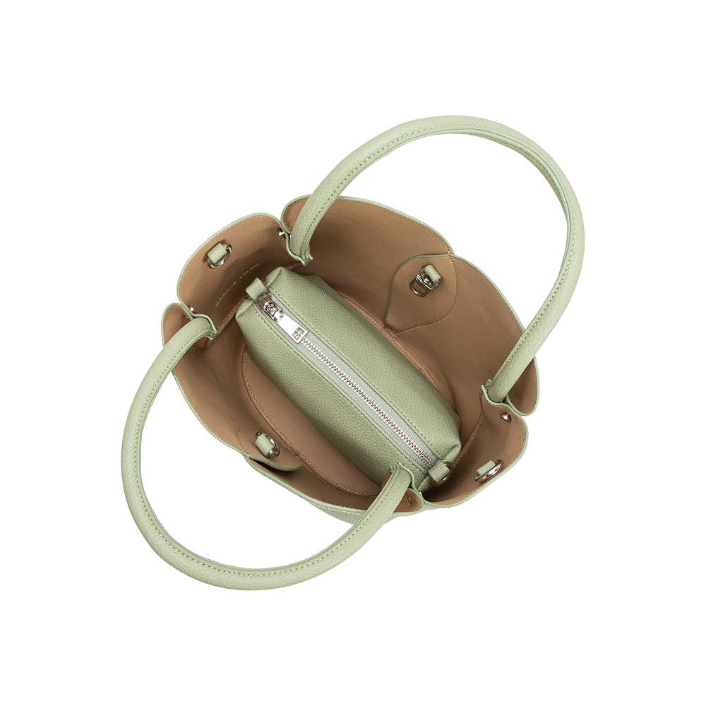 Tulip Sage Top Handle Bag Melie Bianco