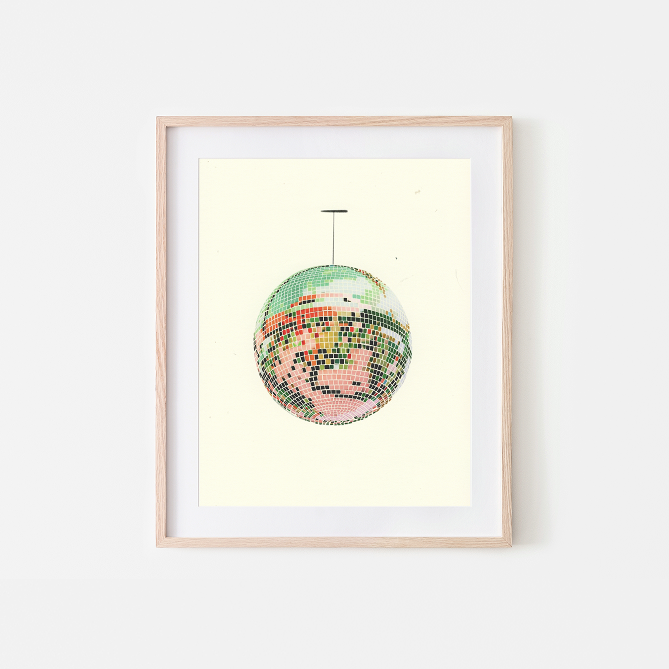 Vintage Discoball Mini Art Print