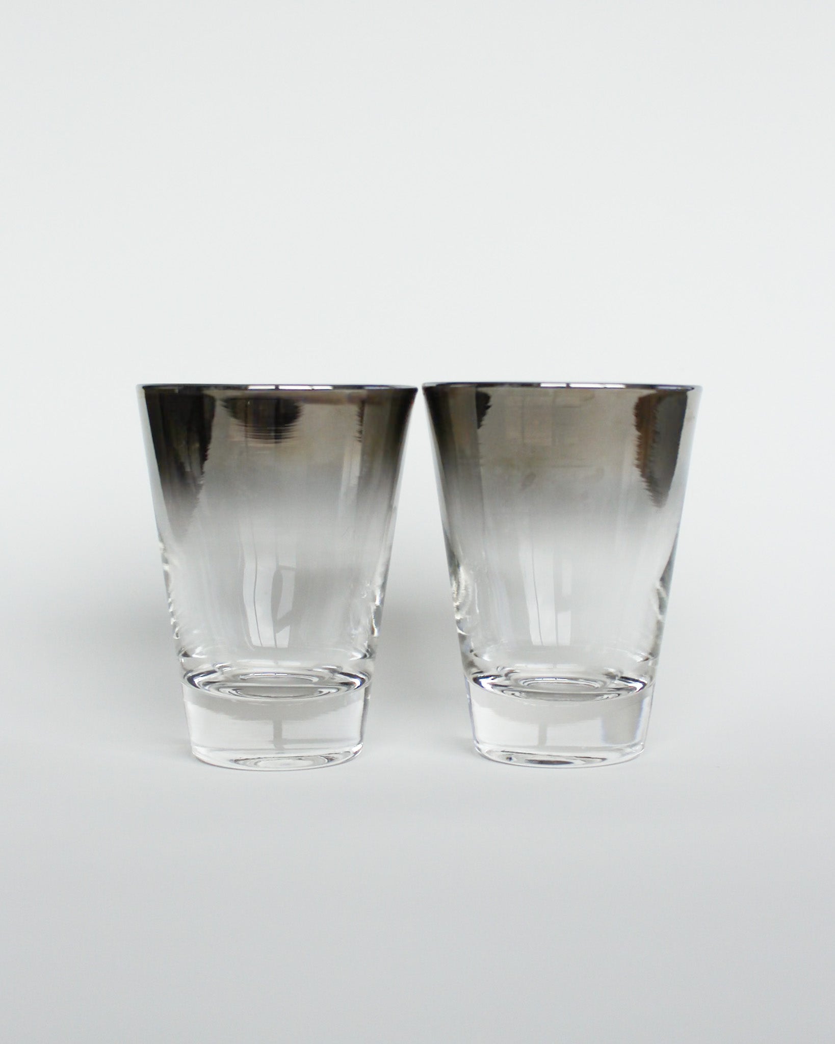 Vintage Chrome Ombre Glassware