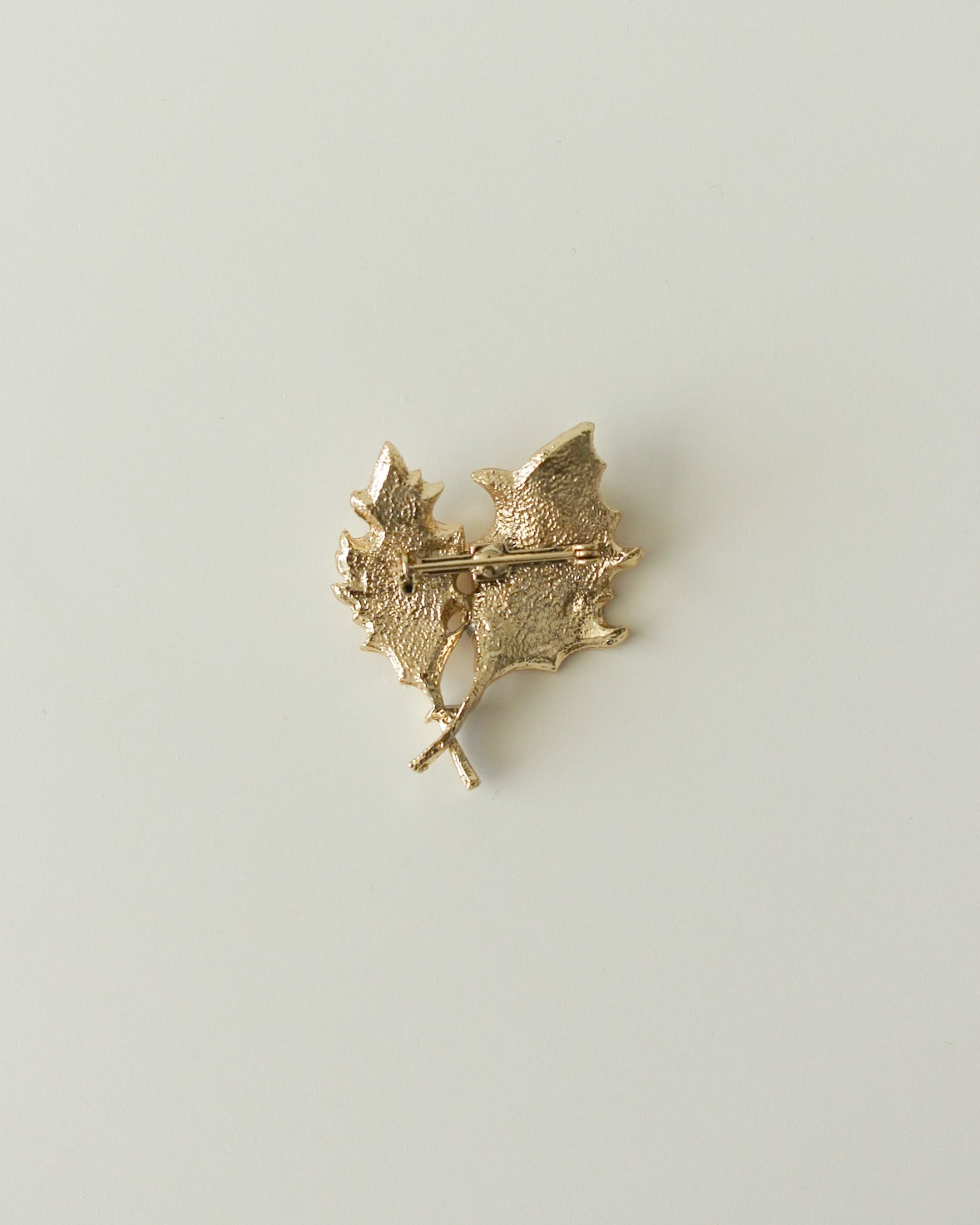Vintage Holly Leaves Brooch