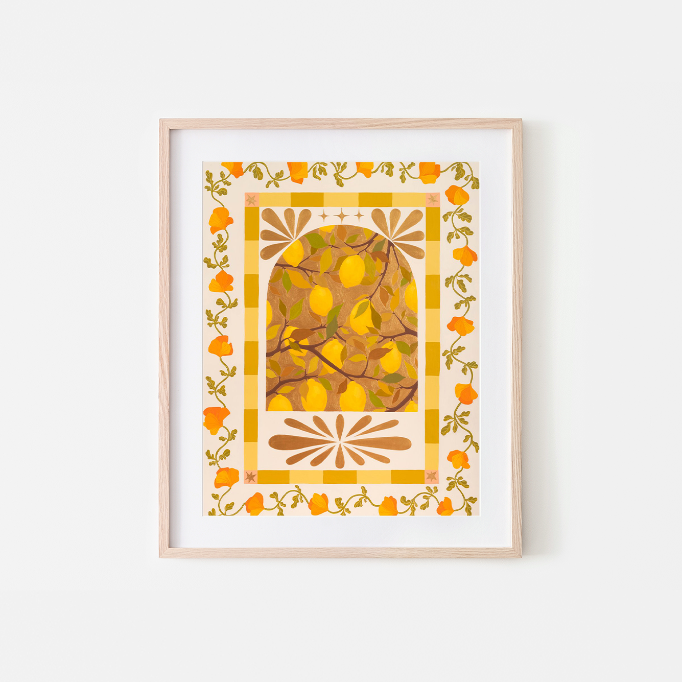 Vintage Lemons Art Print