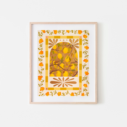 Vintage Lemons Art Print