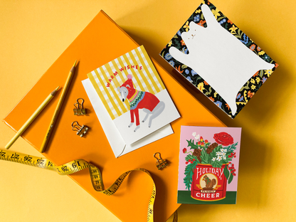 Warm Whippet Holiday Greeting Card