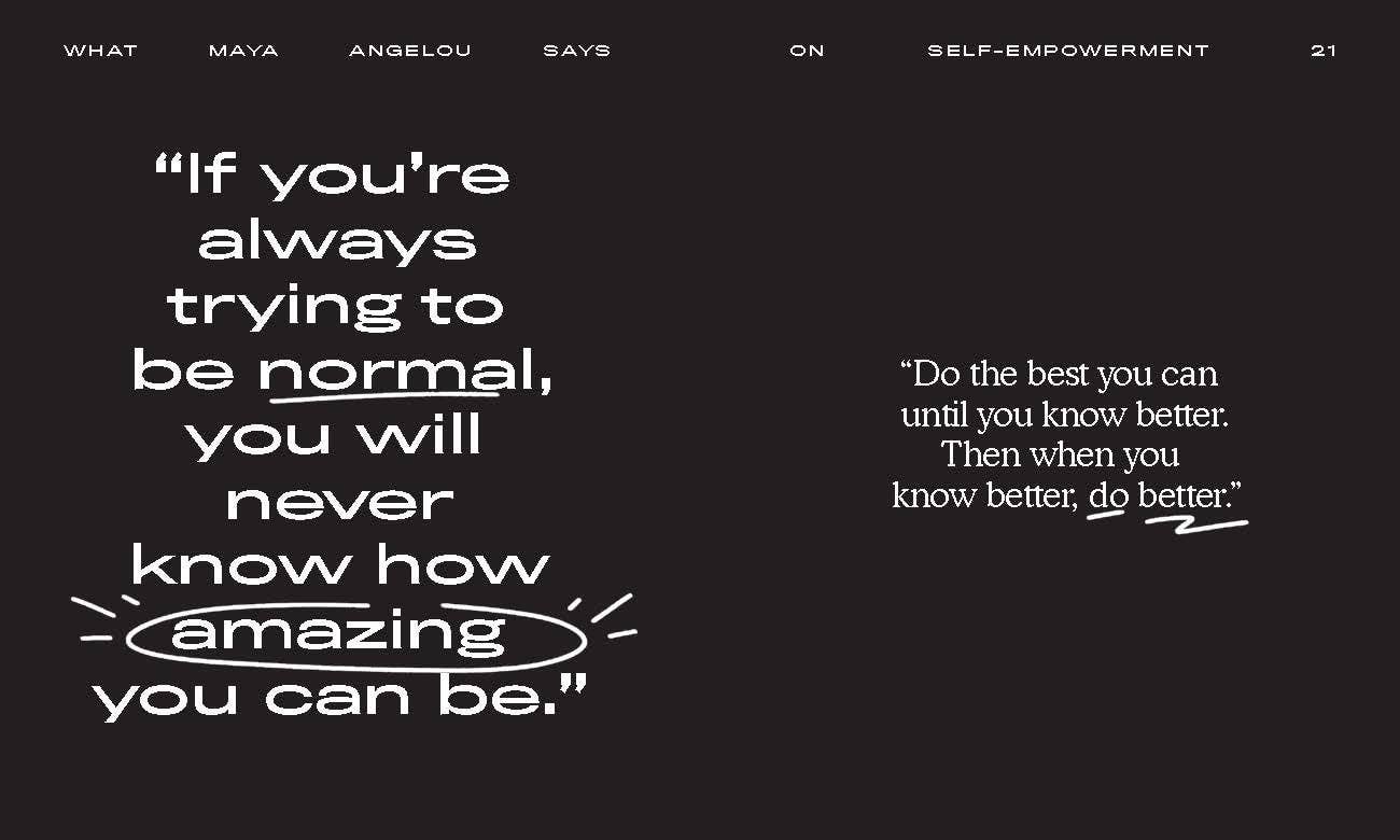 Motivational quote on a black background with white text.