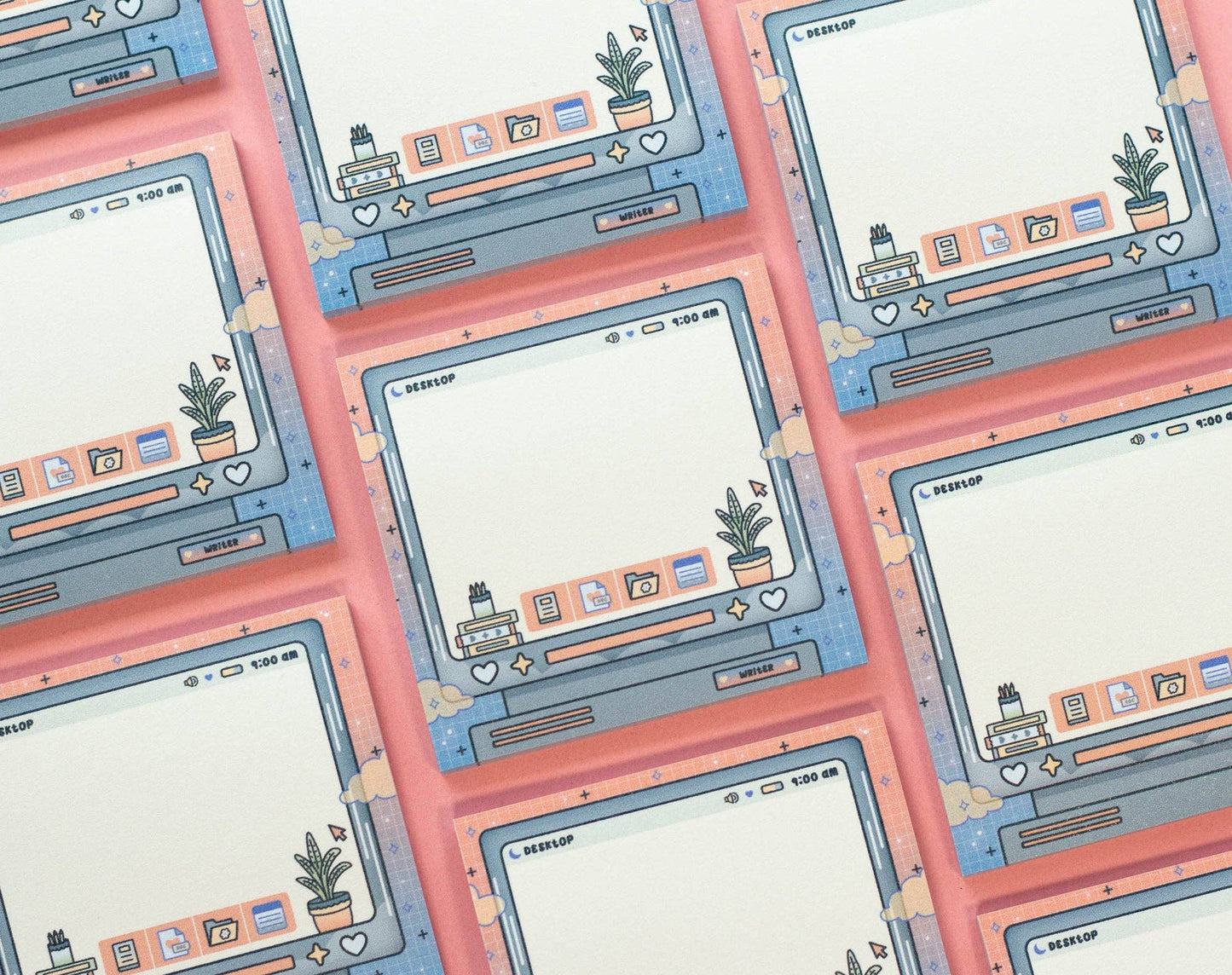 Pattern of retro-style computer monitors with a minimalistic design on a light gray background.