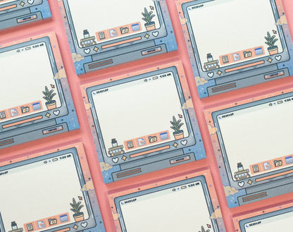 Pattern of retro-style computer monitors with a minimalistic design on a light gray background.