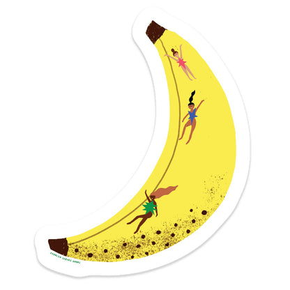 Yellow Banana Rama Sticker - Carolyn suzuki - banana slid