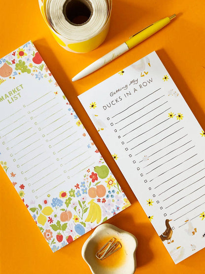 Ducks in a Row Listpad - Classic Pun To-Do List Pad