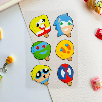 Nostalgic Popsicles Sticker Sheet