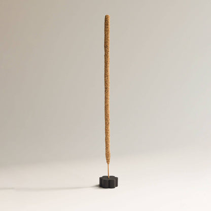 Daisy Black Coated Brass Incense Holder