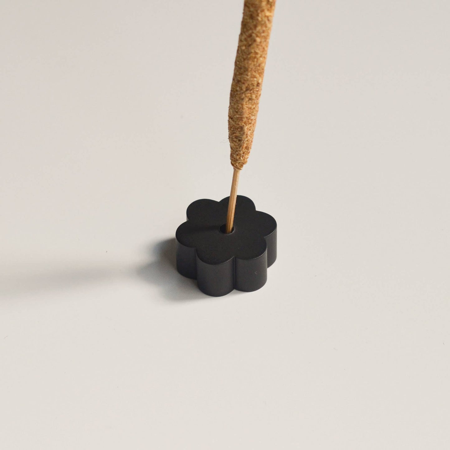 Daisy Black Coated Brass Incense Holder