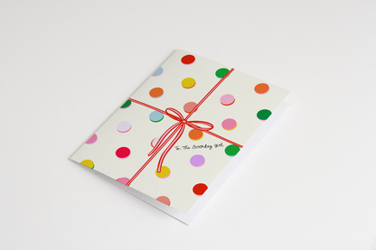Birthday Girl Polka Dot Greeting Card