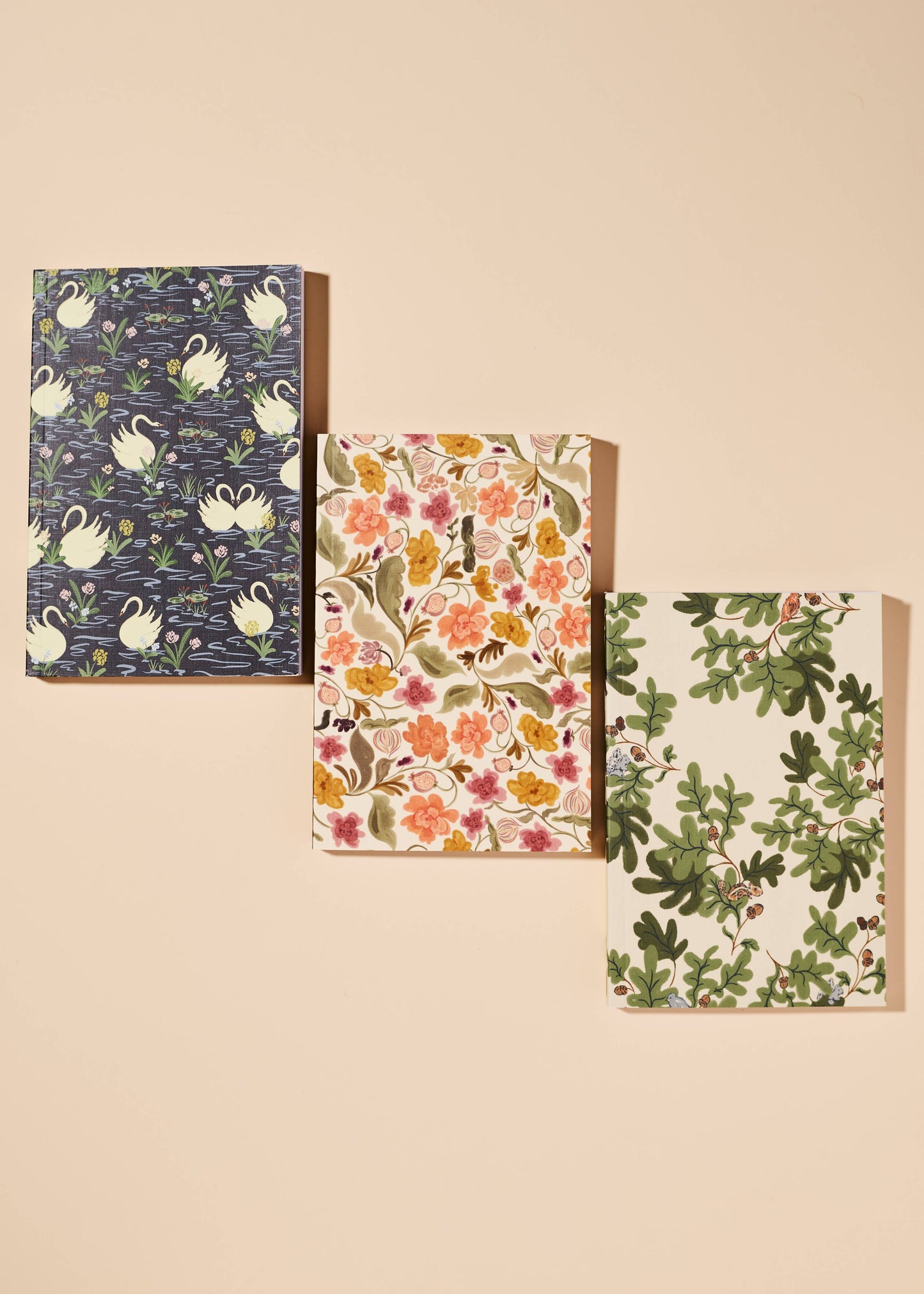 Peaceful Pond Swans Bound Journal