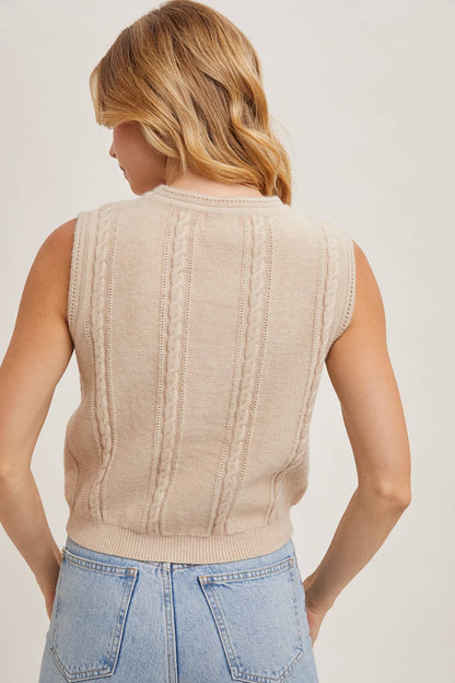 Embroidered Knit Vest