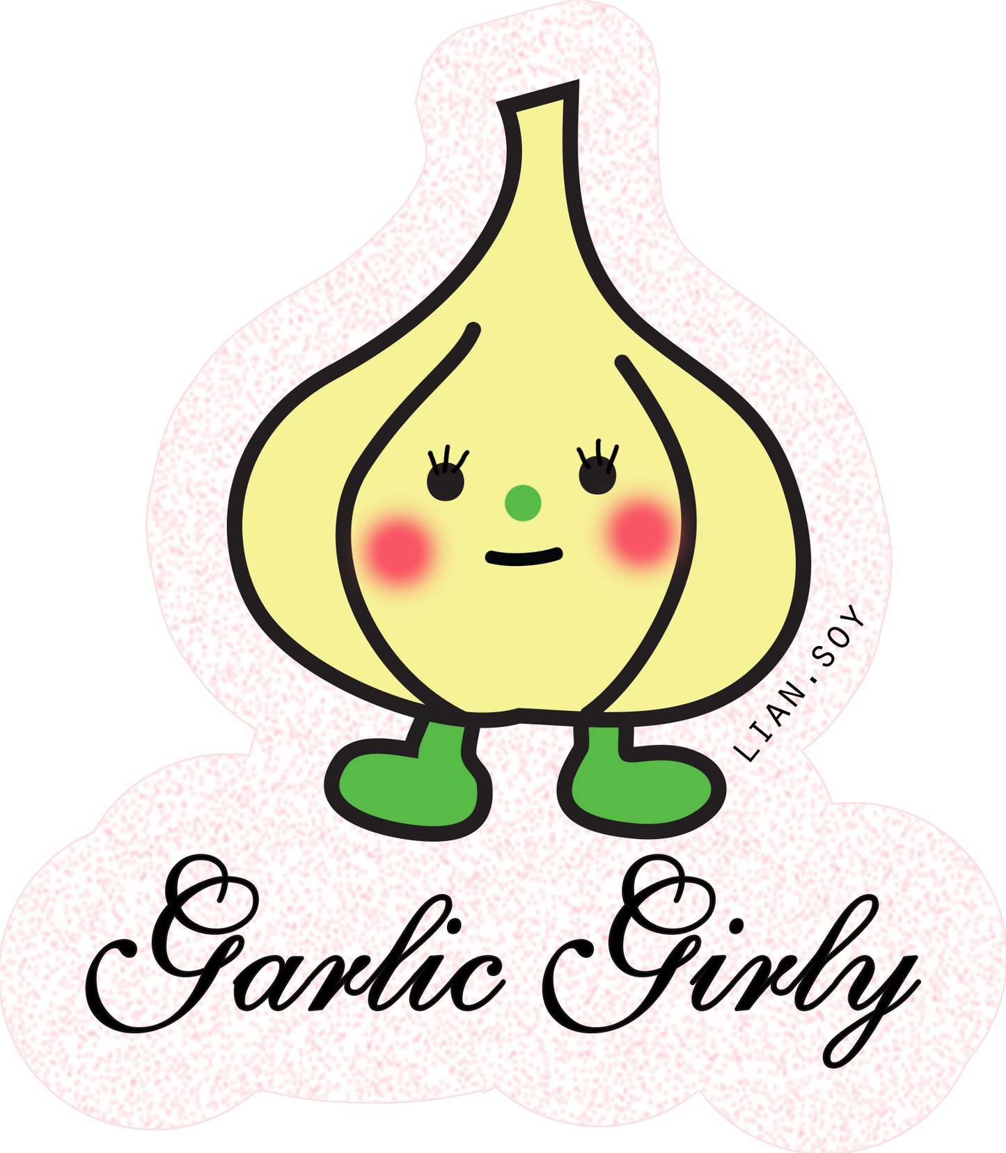 Garlic Girly Sticker