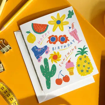 Sunshine Things Birthday Greeting Card