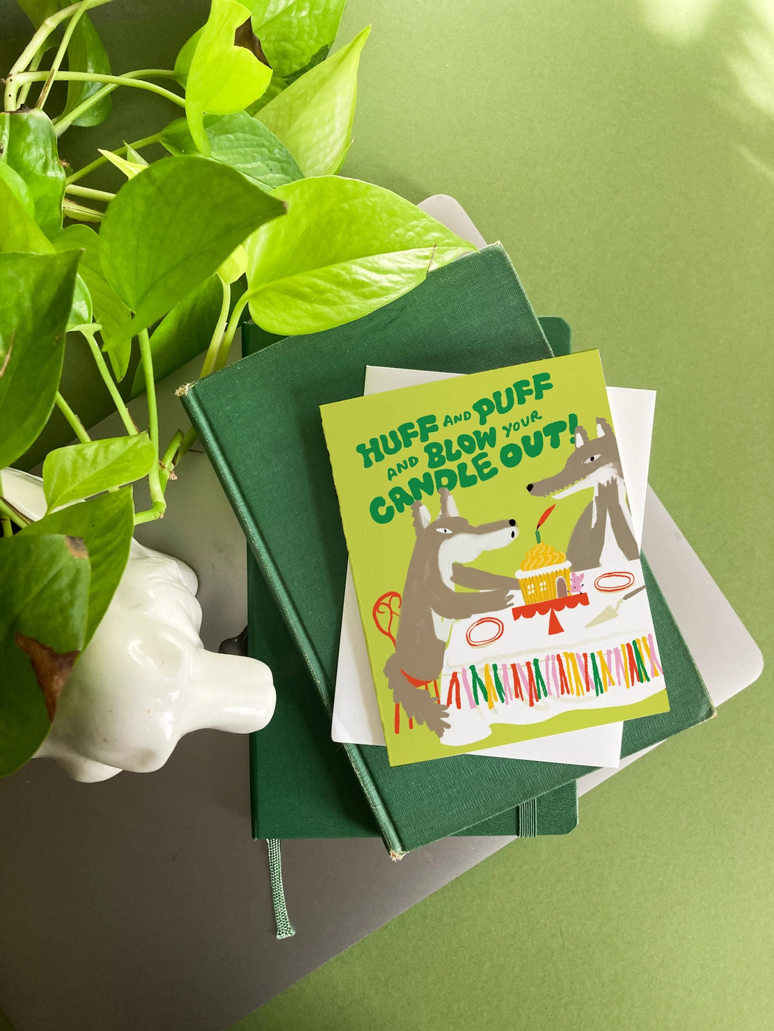 Huff and Puff Birthday Greeting Card