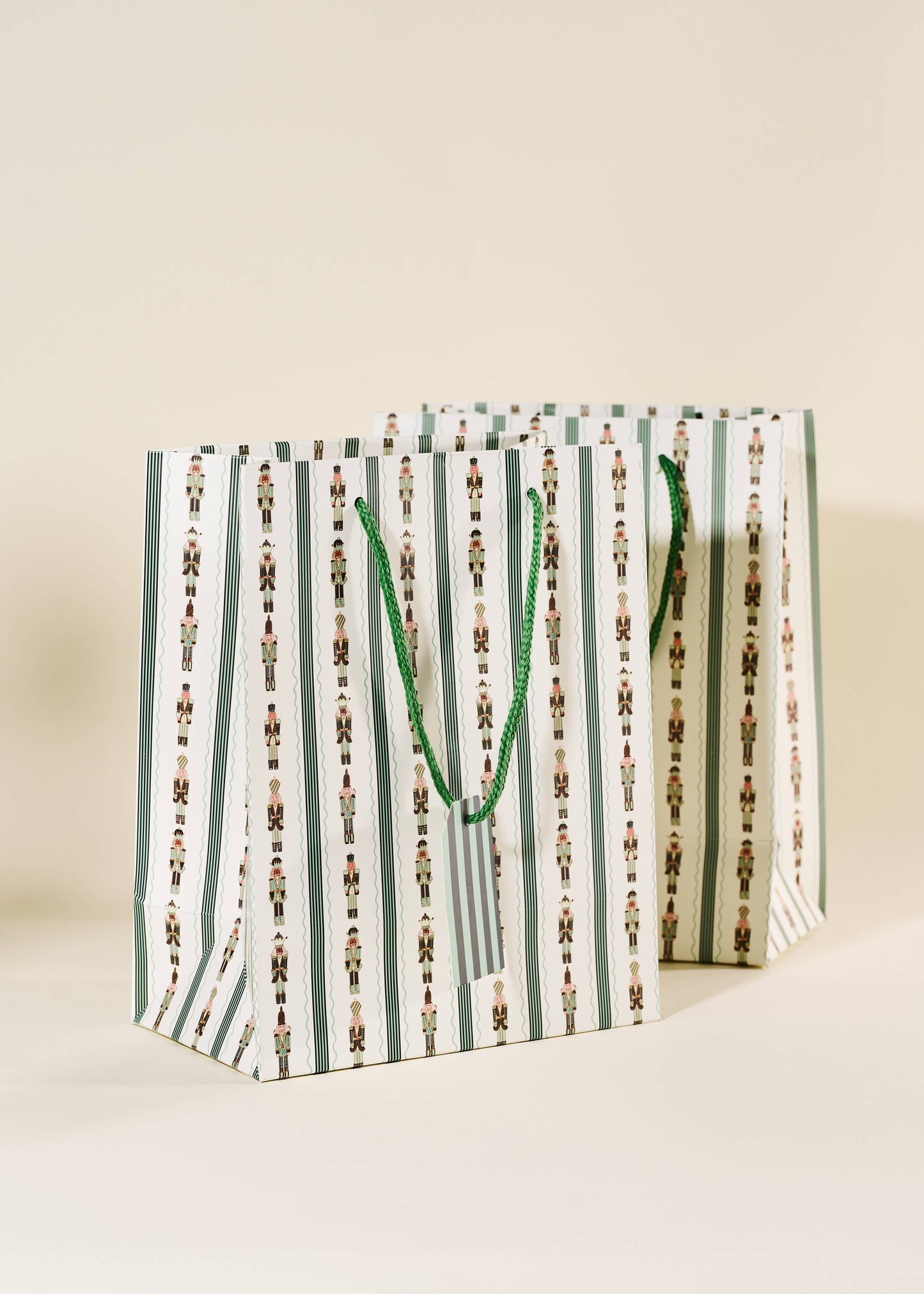 Nutcracker Stripe Medium Holiday Gift Bag