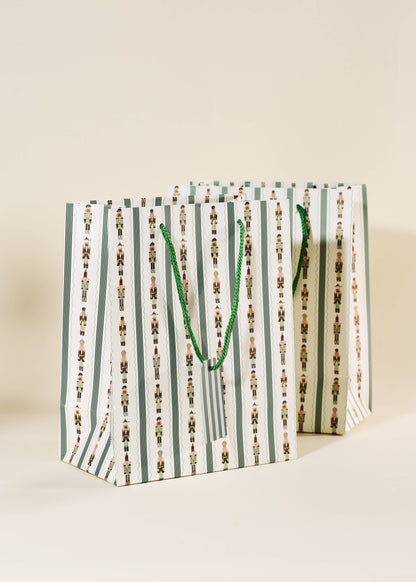 Nutcracker Stripe Medium Holiday Gift Bag