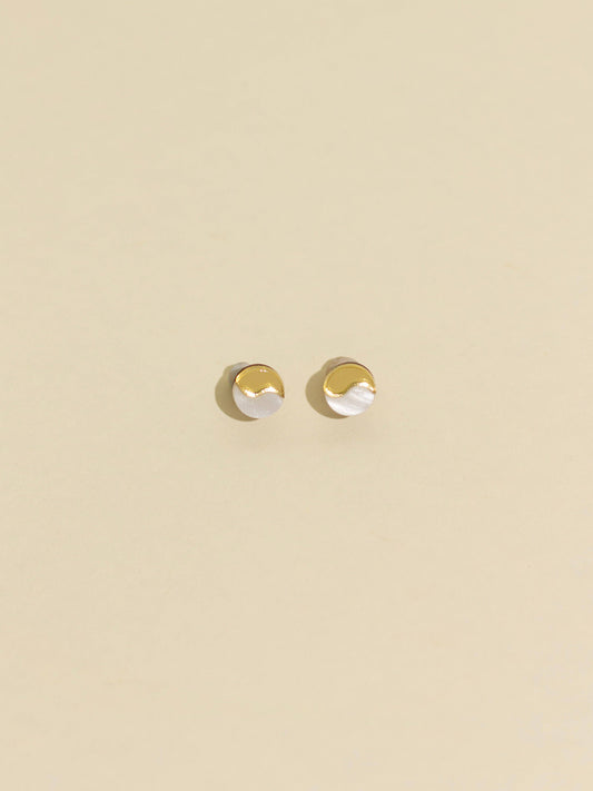Cade White Acrylic Stud Earrings