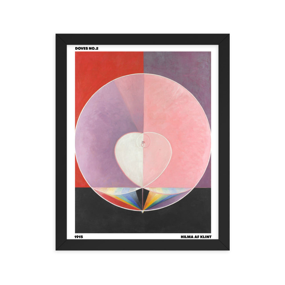 Framed Doves No.2 Art Print - Hilma af Klint