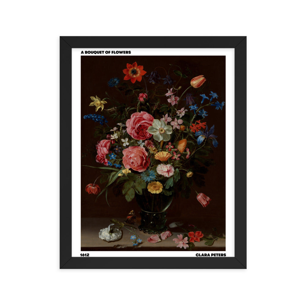 Framed Bouquet of Flowers Art Print - Clara Peters