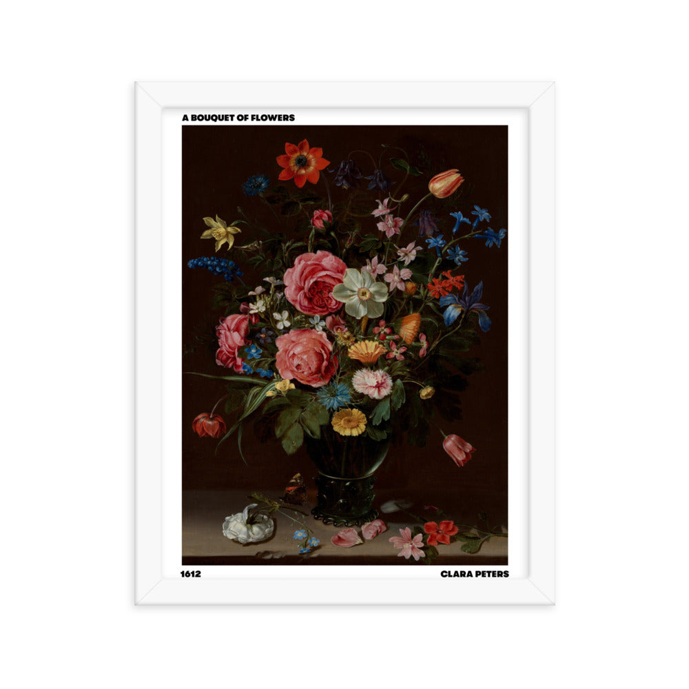 Framed Bouquet of Flowers Art Print - Clara Peters