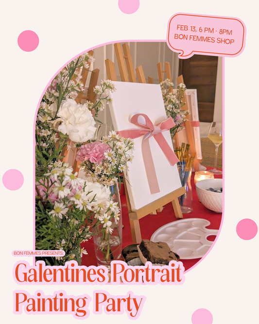 Galentine's Day Portrait Painting Party