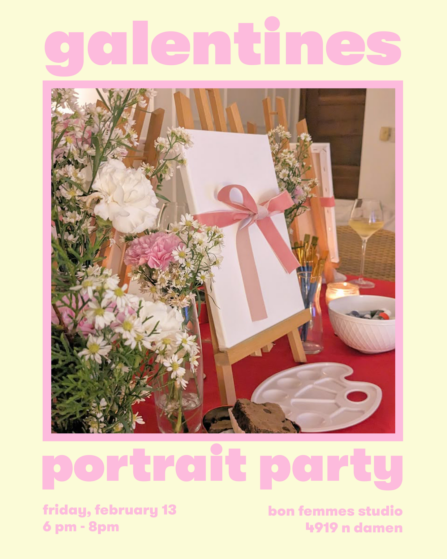 Galentine's Day Portrait Painting Party - Feb 13