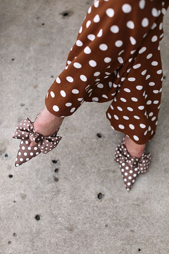 Brown Polka Dot Shoes, Atlantic Pacific, Polka Dot Outfit