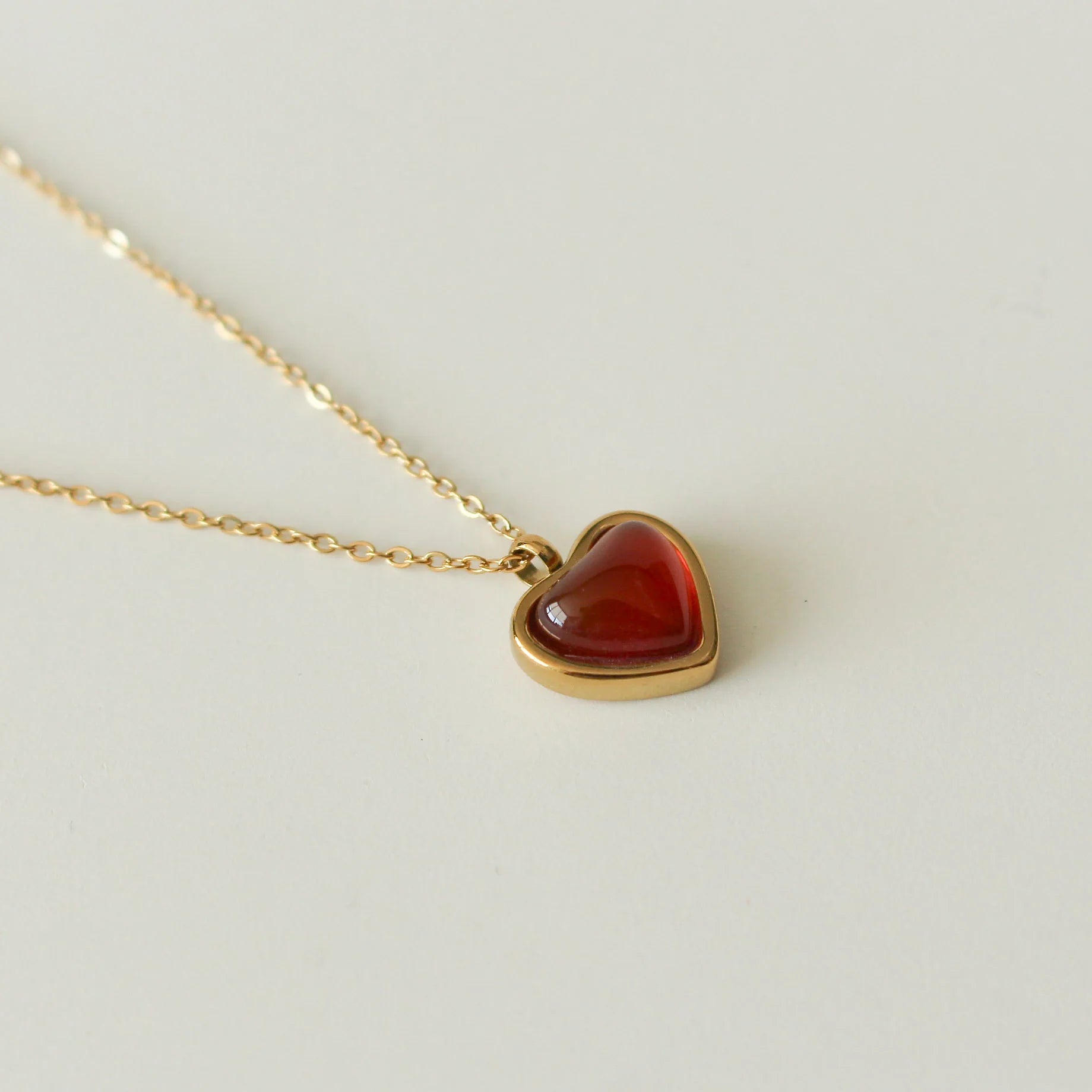 Amara Red Heart Necklace