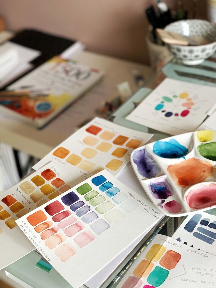 watercolor swatches