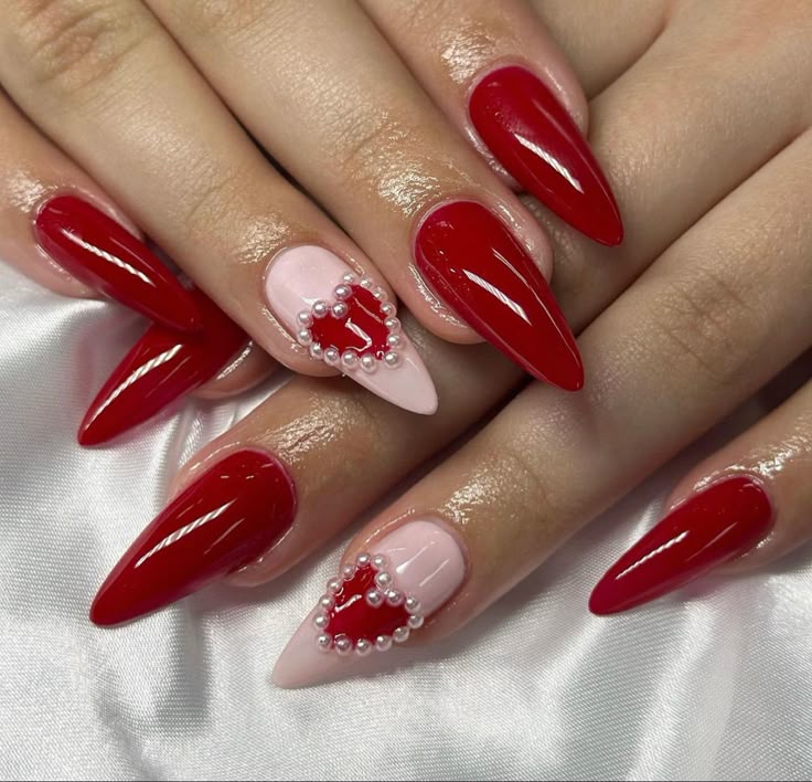 Pearl Heart Manicure