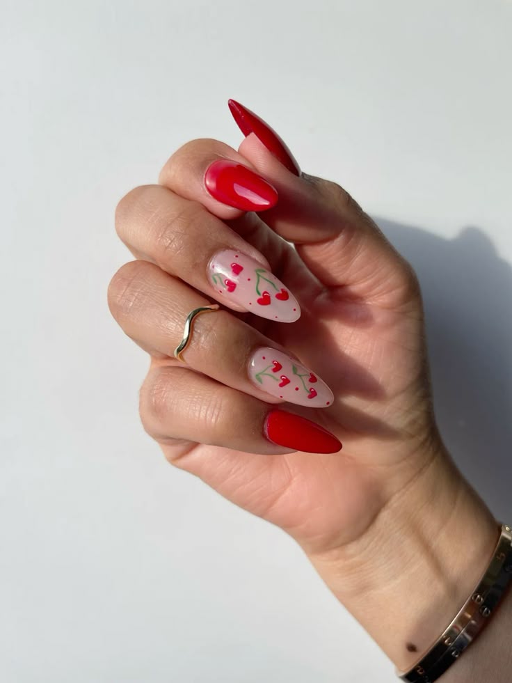 Cherry Nails valentines day