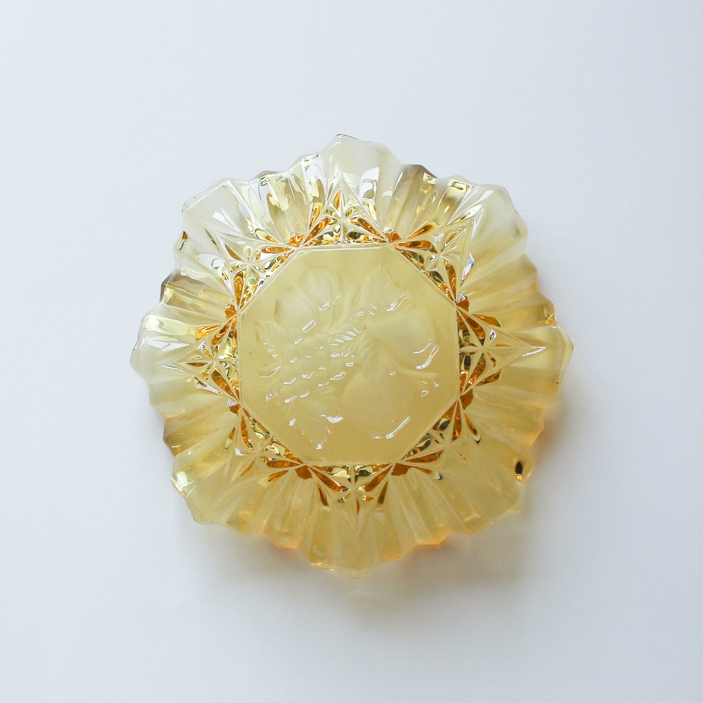 Light Amber Colored Glass Dish